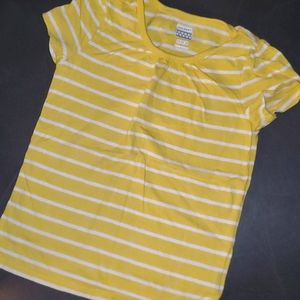 EUC Old Navy Yellow & White striped shirt sz 3T